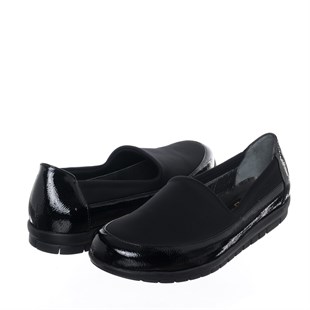 Costo shoesTerlik Sandalet ve Babet Modellerimiz1146-2 Siyah Streç Büyük Numara Kadın Babet Ayakkabı