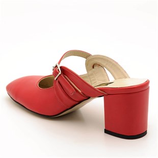 Costo shoesTerlik Sandalet ve Babet Modellerimiz2405 Kırmızı Büyük Numara Bayan Terlik Ayakkabı