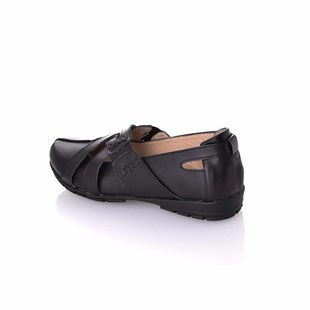 Costo shoesTerlik Sandalet ve Babet ModellerimizC1347 Siyah Analin Büyük Numara Bayan Ayakkabı