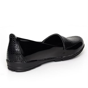 Costo shoesTerlik Sandalet ve Babet ModellerimizKT229 Siyah Rugan Büyük Numara Bayan Ayakkabı
