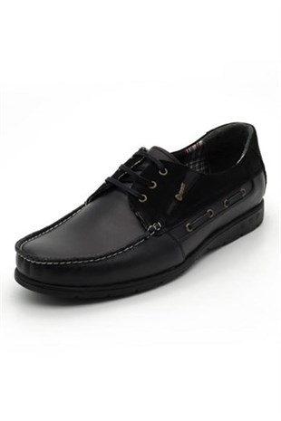 iriadamYazlık Modellerimiz4275-2 Siyah Deri Büyük Numara Ayakkabı