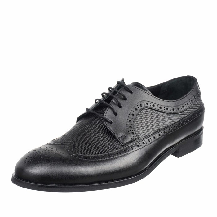 Costo shoesV.İ.P Erkek AyakkabılarUS 190519 Büyük Numara Siyah Üst Kalite Lezar Baskılı Erkek Ayakkabısı