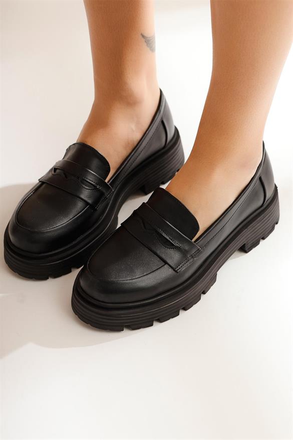 Gerta Siyah Oxford Ayakkabı