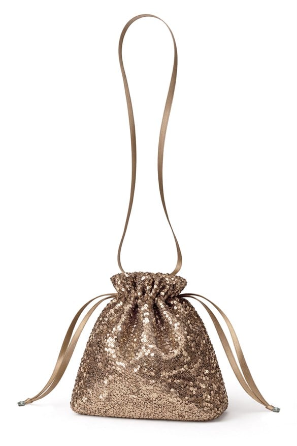 Bakır Işıltılı Payetli Kız Çocuk Mini Çanta