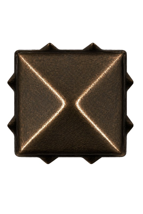 Süs Tırnaklı Antik Renk Çakma Kare Piramit 5 mm 20 Adet Metal Trok