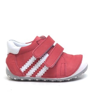 NinoNinoNino Kırmızı Hakiki Deri Ortopedik İlk Adım Bebek AyakkabısıKız Bebek AyakkabıA131-KRM