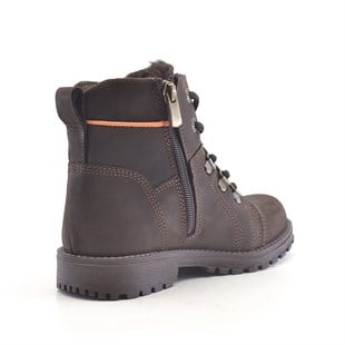 Rakerplus Minotor Hakiki Deri Fermuarlı Kışlık Çocuk Bot