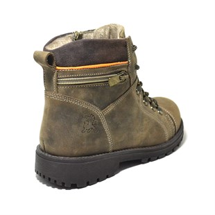 Rakerplus Minotor Hakiki Deri Kürklü Fermuarlı Çocuk Bot