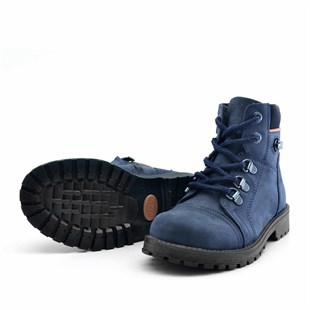 Rakerplus Minotor Hakiki Deri Lacivert Fermuarlı Çocuk Bot