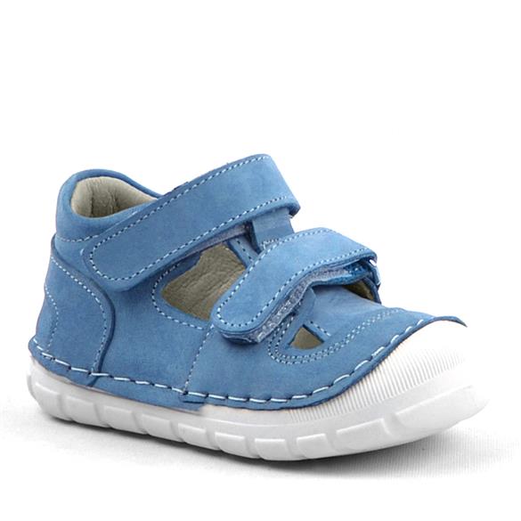 Rakerplus Ruby Hakiki Deri Mavi Yazlık İlk Adım Ayakkabısı