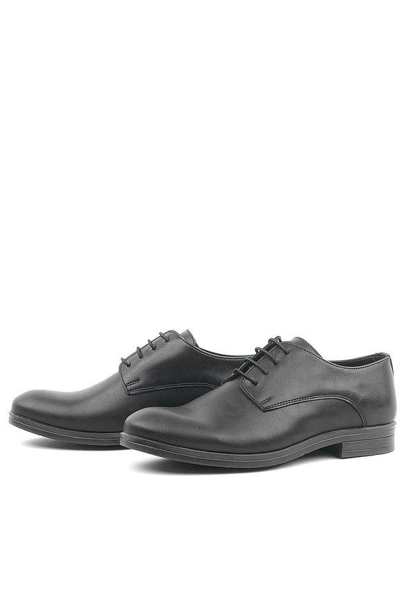 Rakerplus Siyah Mat Bağcıklı Oxford Çocuk Okul Ayakkabısı