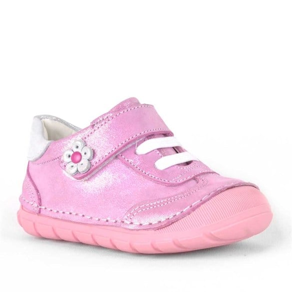 Hakiki Deri Pembe İlk Adım Kız Bebek Ayakkabıları