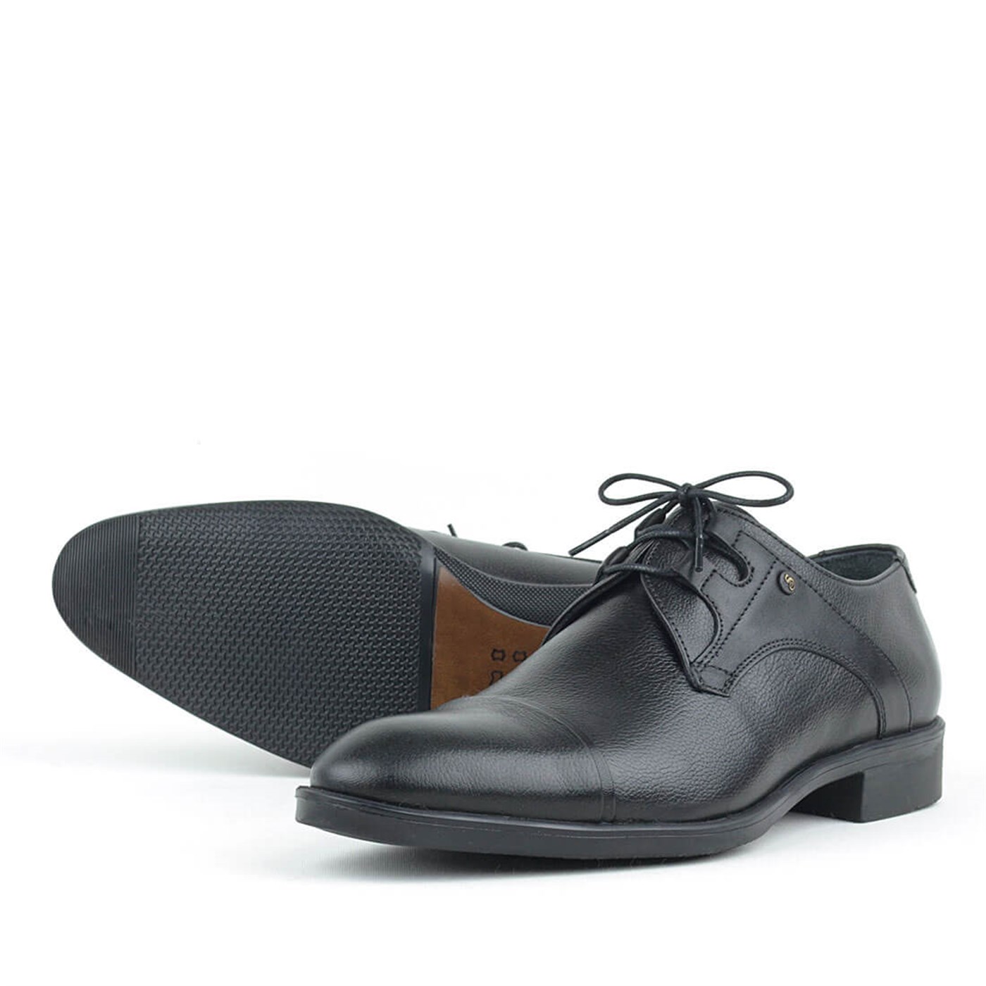 100 Hakiki Deri Siyah Klasik Erkek Ayakkabı