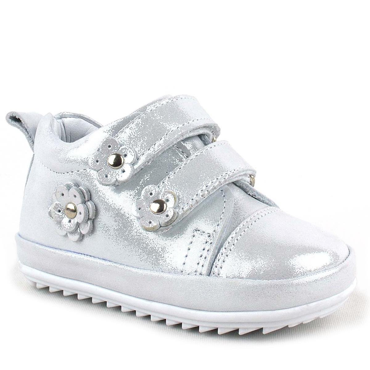 Rakerplus Limpo Hakiki Deri Gümüş Anatomik Kız Bebek İlk Adım Ayakkabısı  R411-G-S