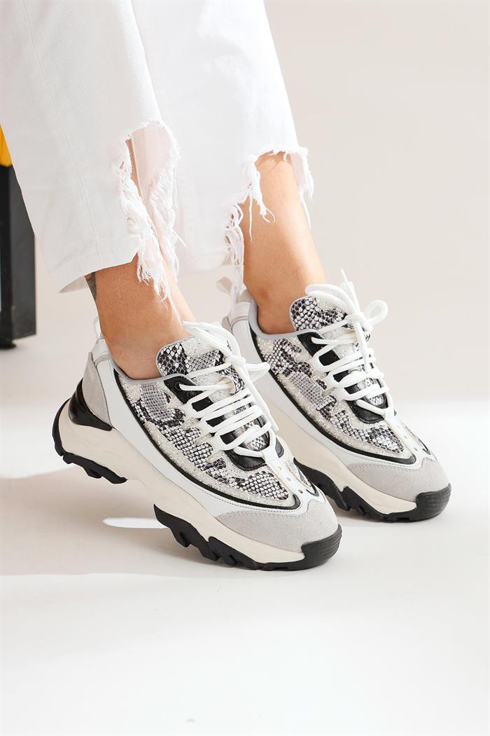 Pippa Beyaz Bağcıklı Sneakers Spor Ayakkabı