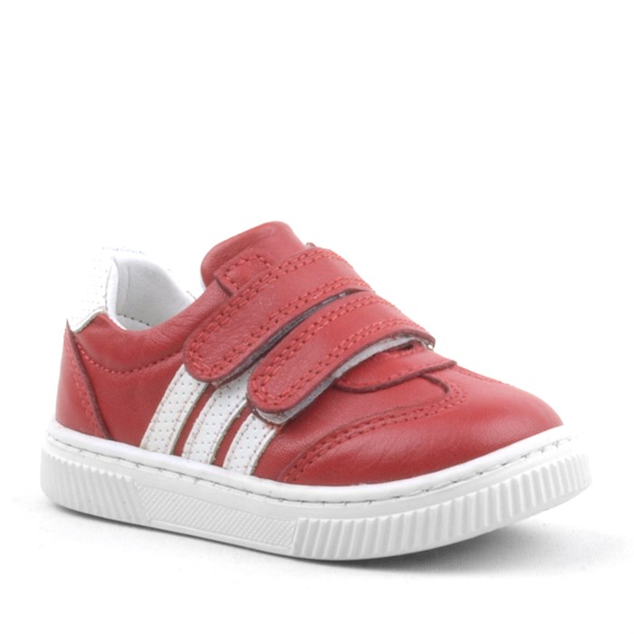 Rakerplus Rakerplus Paw Hakiki Deri Kırmızı Cırtlı Bebek Spor Ayakkabı Sneaker