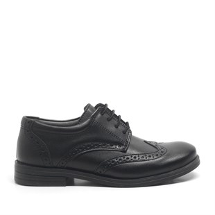 Rakerplus Siyah Bağcıklı Erkek Çocuk Klasik Okul Ayakkabı