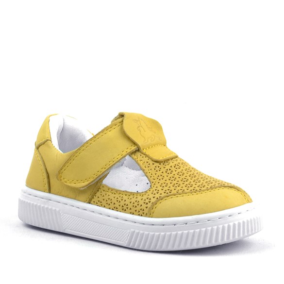 Rakerplus Bheem Hakiki Deri Sarı Cırtlı Bebek Sneaker Sandalet