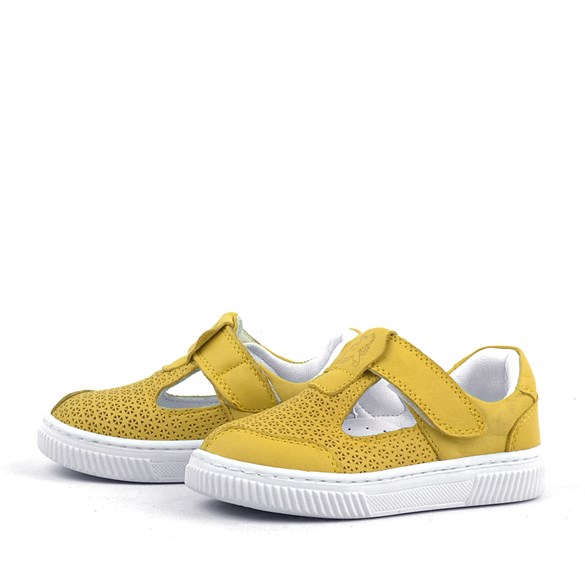 Rakerplus Bheem Hakiki Deri Sarı Cırtlı Bebek Sneaker Sandalet