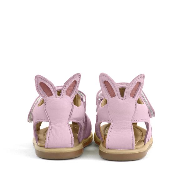 Rakerplus Bunny Hakiki Deri Pembe Cırtlı Bebek Sandalet