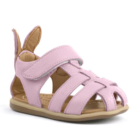 Rakerplus Bunny Hakiki Deri Pembe Cırtlı Bebek Sandalet
