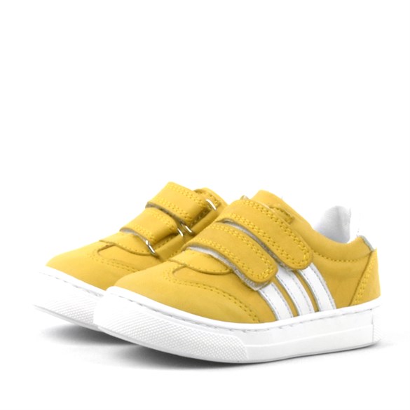 Rakerplus Rakerplus Paw Hakiki Deri Sarı Cırtlı Bebek Spor Ayakkabı Sneaker