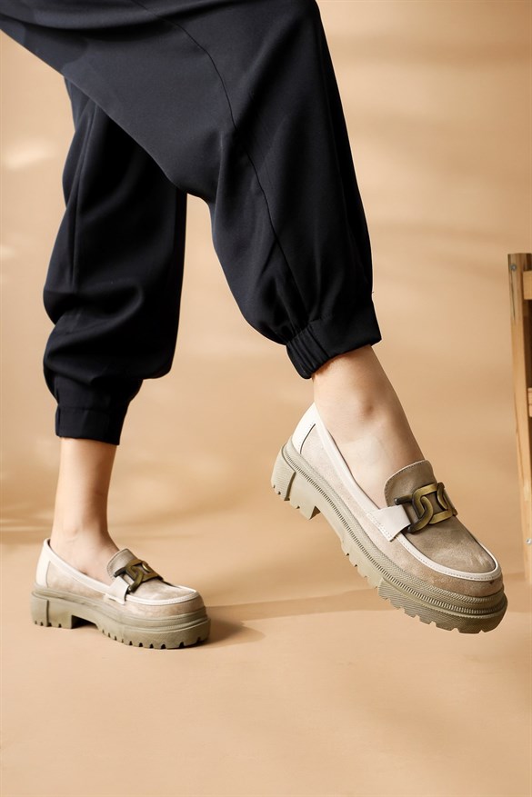 Roxanne Ten Süet Oxford Loafer Ayakkabı