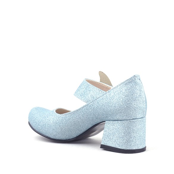 Winx Mavi Işıltılı Kelebekli Kız Çocuk Topuklu Ayakkabı