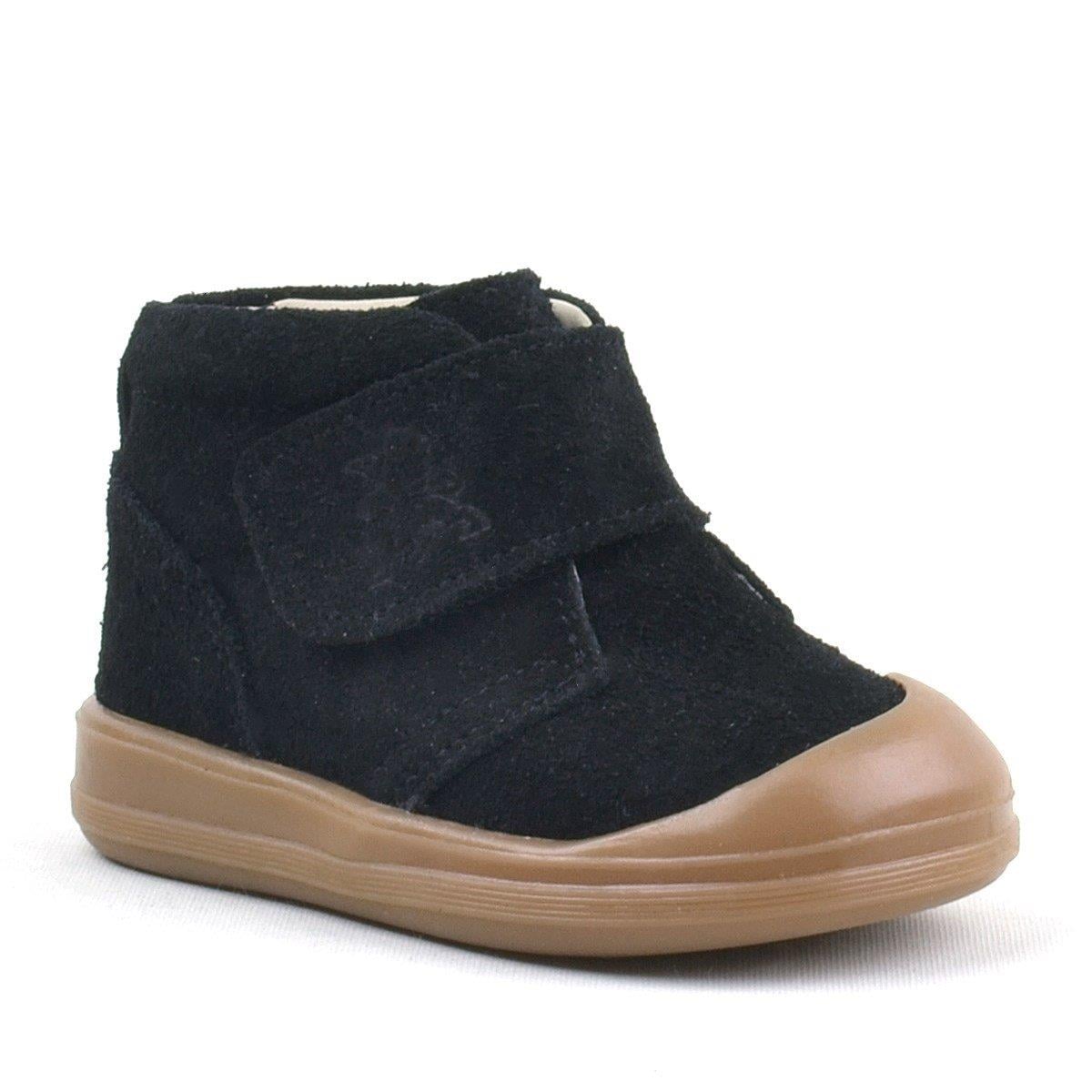 Rakerplus Yoohoo Hakiki Deri Siyah Cırtlı Unisex Bebek Bot