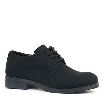 Rakerplus Siyah Simli Bağcıklı Takım Elbise Klasik Çocuk Ayakkabı