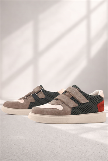 Rakerplus Hakiki Deri Vizon Cırtlı Hafif Tabanlı Erkek Çocuk Spor Ayakkabı