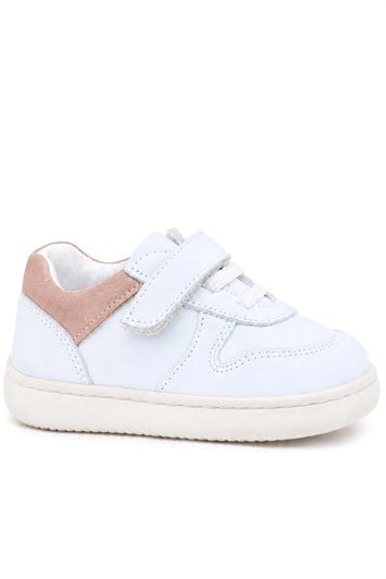 Rakerplus Bob Beyaz Nubuk Pudra Hakiki Deri Bebek Sneaker Ayakkabı