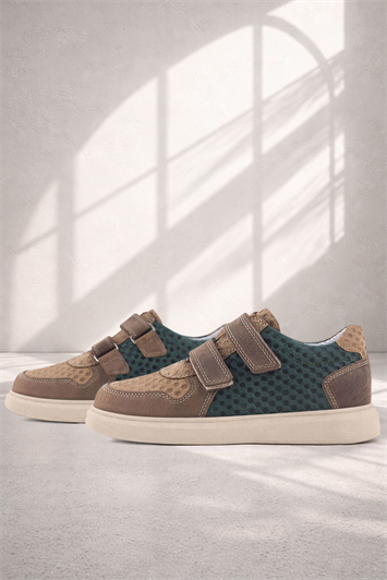 Rakerplus Hakiki Deri Kum Haki Cırtlı Hafif Tabanlı Erkek Çocuk Spor Ayakkabı