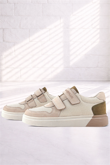 Rakerplus Hakiki Deri Nubuk Çift Cırtlı Çocuk Sneaker Spor Ayakkabı