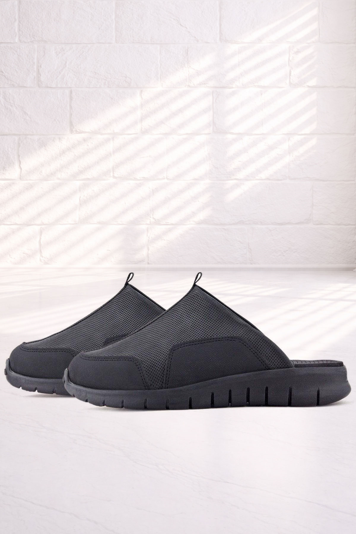 Heep Medikal Hakiki Deri Siyah Comfort Spor Terlik