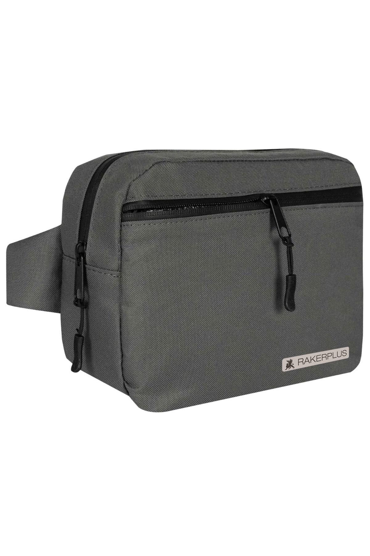 Rakerplus Gri Unisex Minimal 21x15x5 cm Bel ve Göğüs Çantası