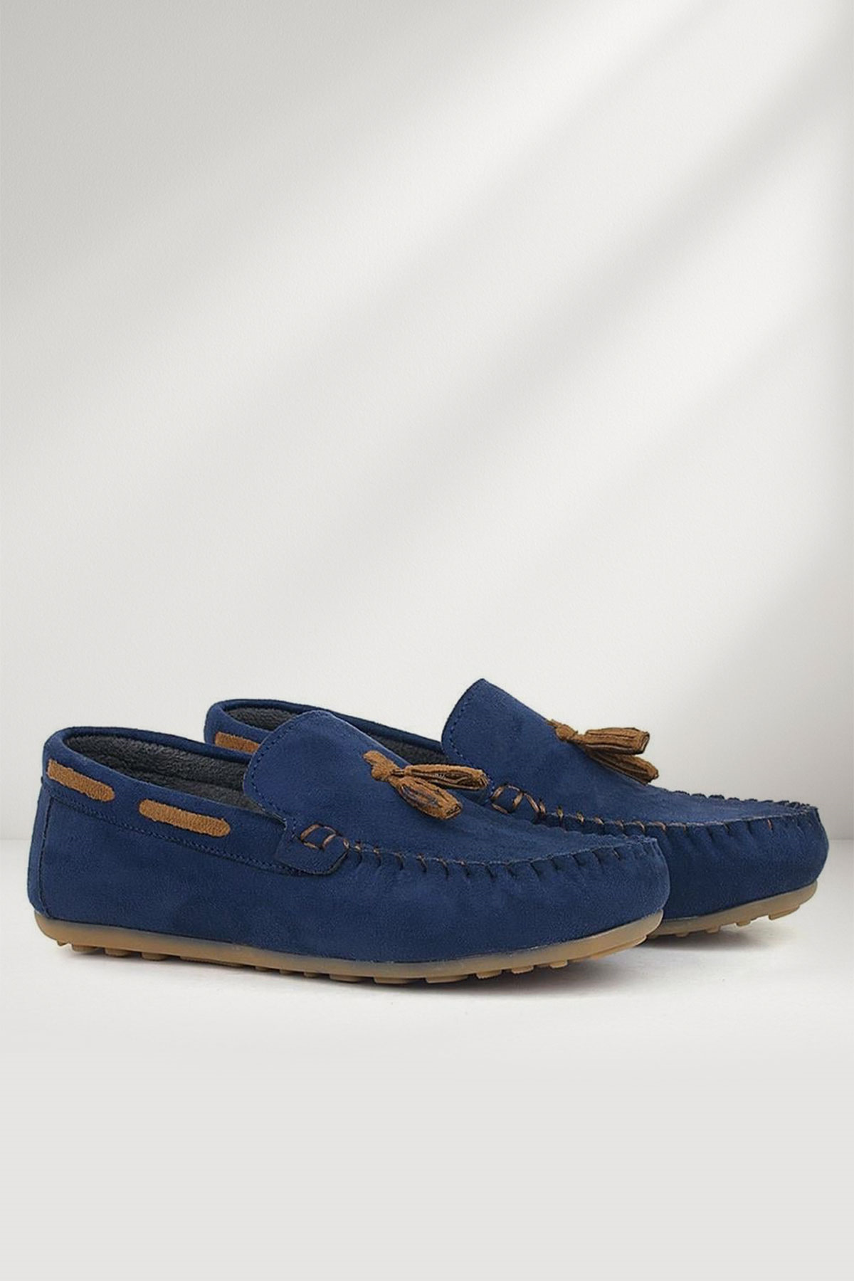 Rakerplus Lacivert Süet Erkek Çocuk Mokasen Ayakkabı