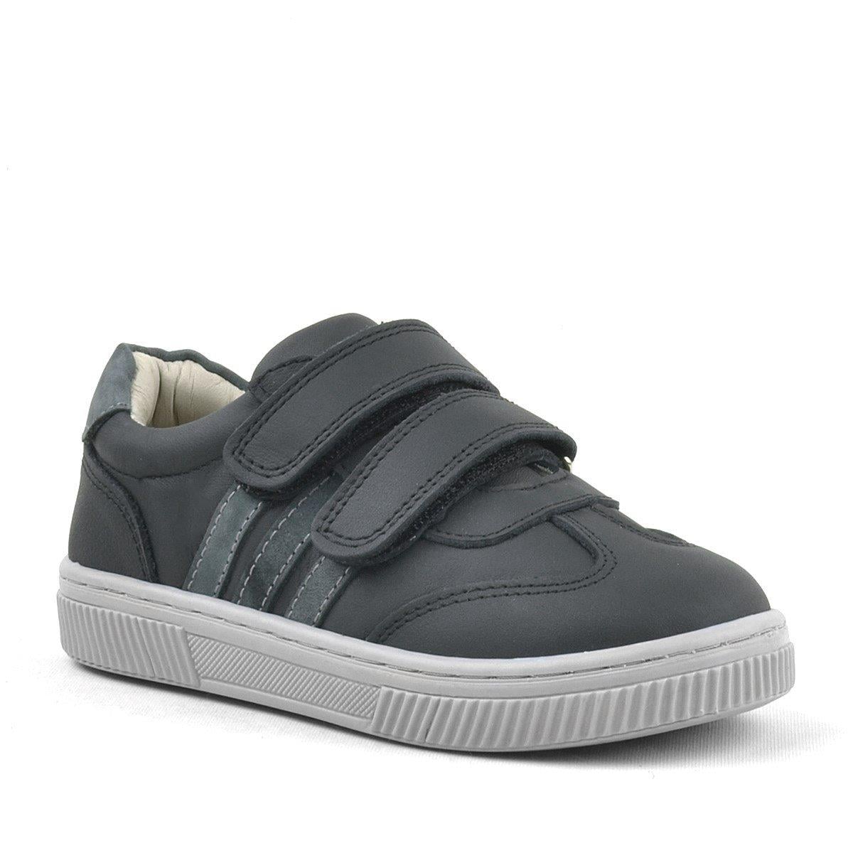 Rakerplus Paw Hakiki Deri Siyah Cırtlı Çocuk Spor Ayakkabı Sneaker