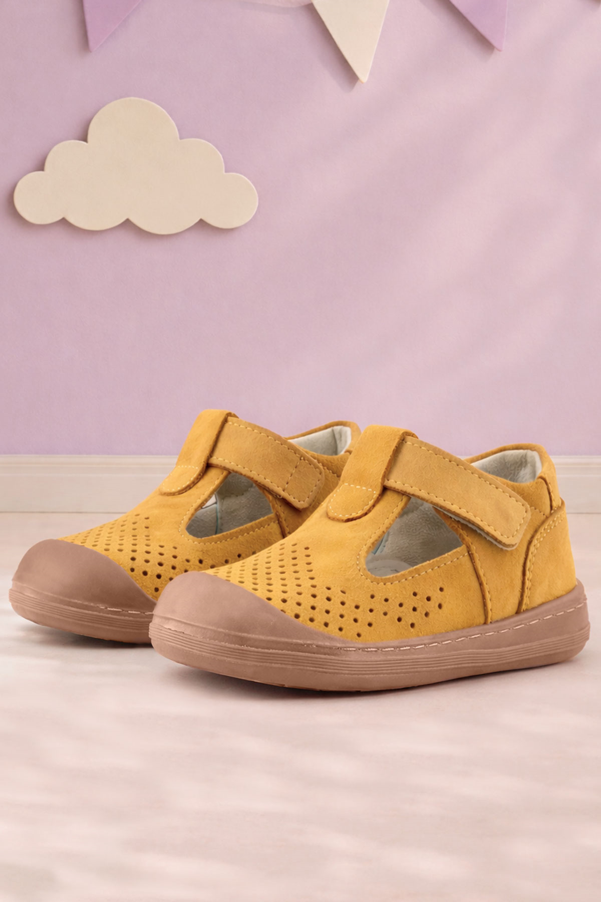 Rakerplus Shaun Hakiki Deri Taba Cırtlı Anatomik Bebek Sandalet