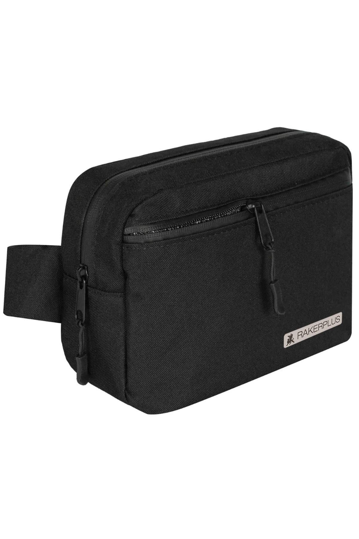 Rakerplus Siyah Unisex Minimal 21x15x5 cm Bel ve Göğüs Çantası