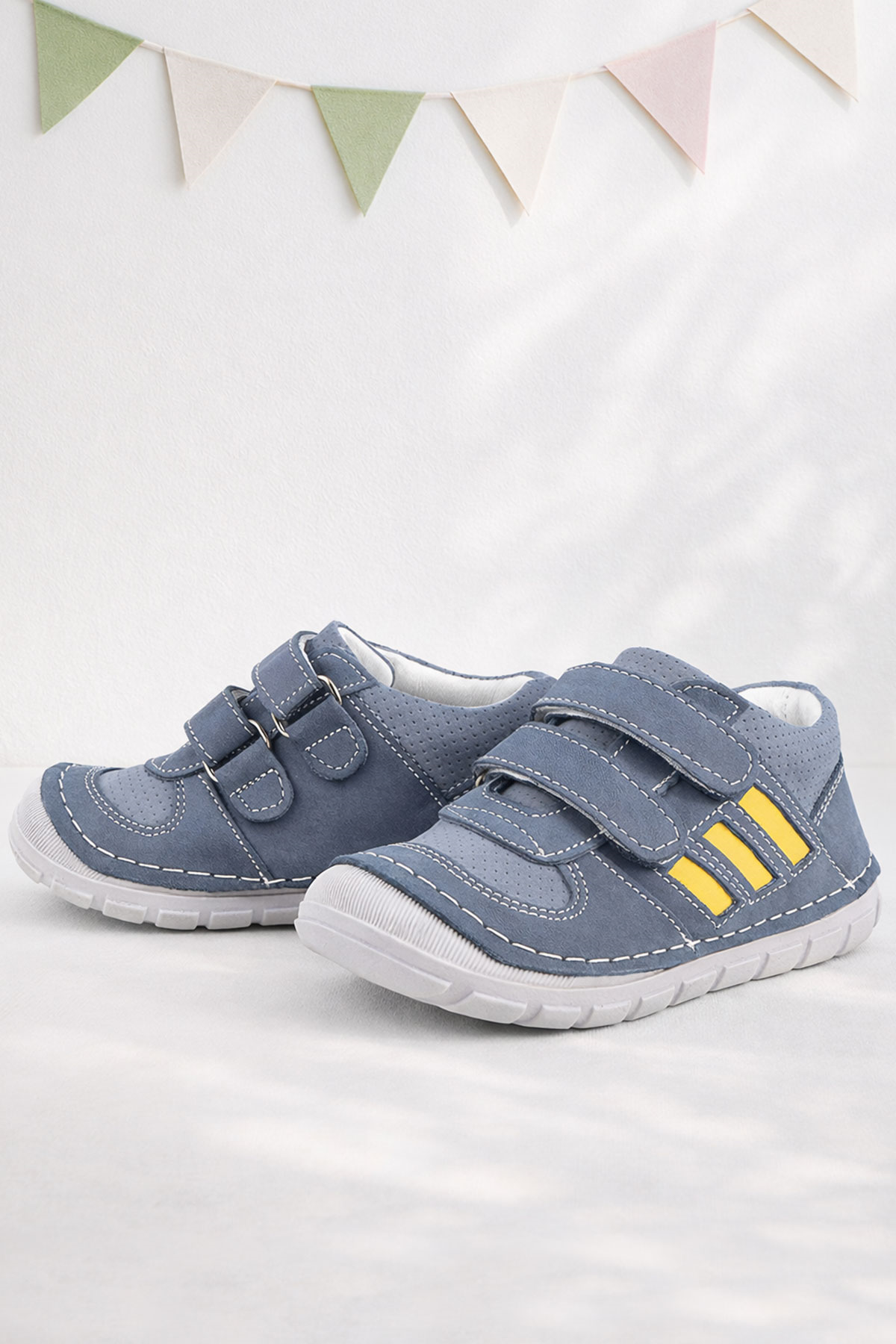 Rakerplus Grizzy Hakiki Deri Gri İlk Adım Unisex Bebek Ayakkabısı