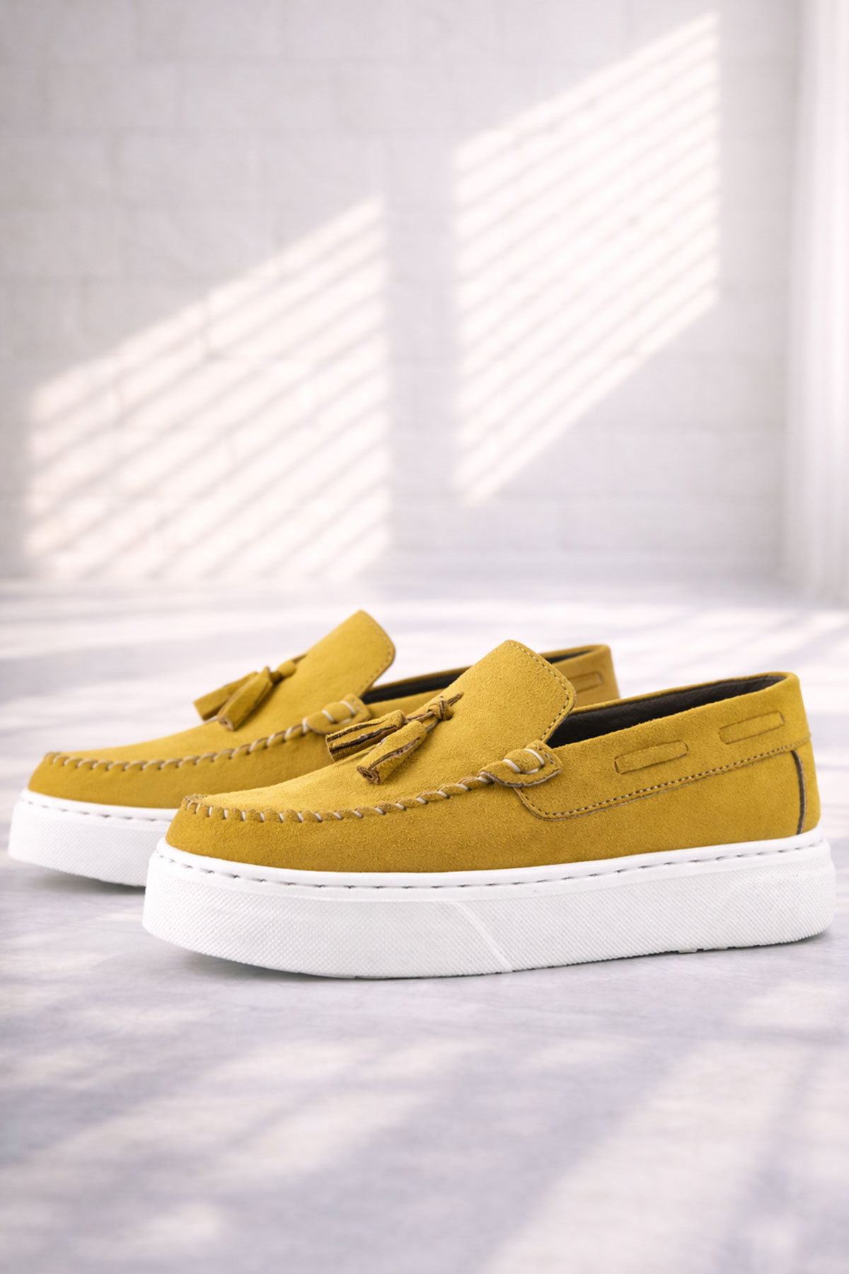 Rakerplus Sarı Hafif Tabanlı Erkek Çocuk Makosen Ayakkabı