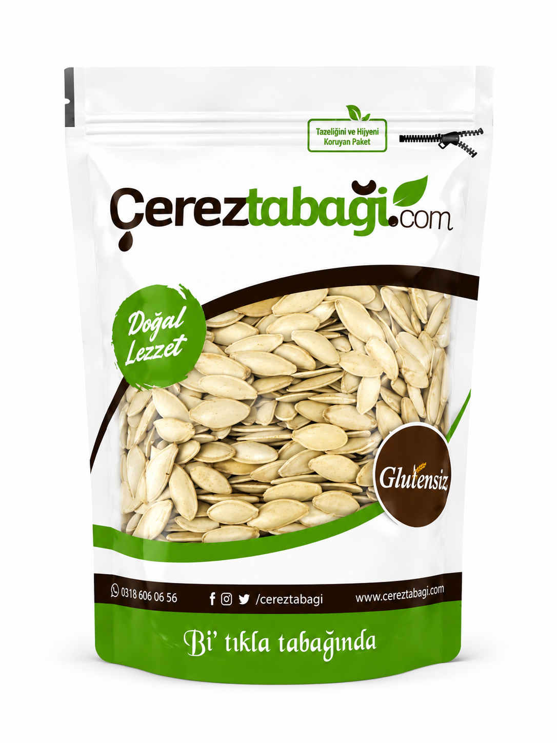 Glutensiz Tuzsuz Kavrulmuş Kabak Çekirdeği - 400 Gr