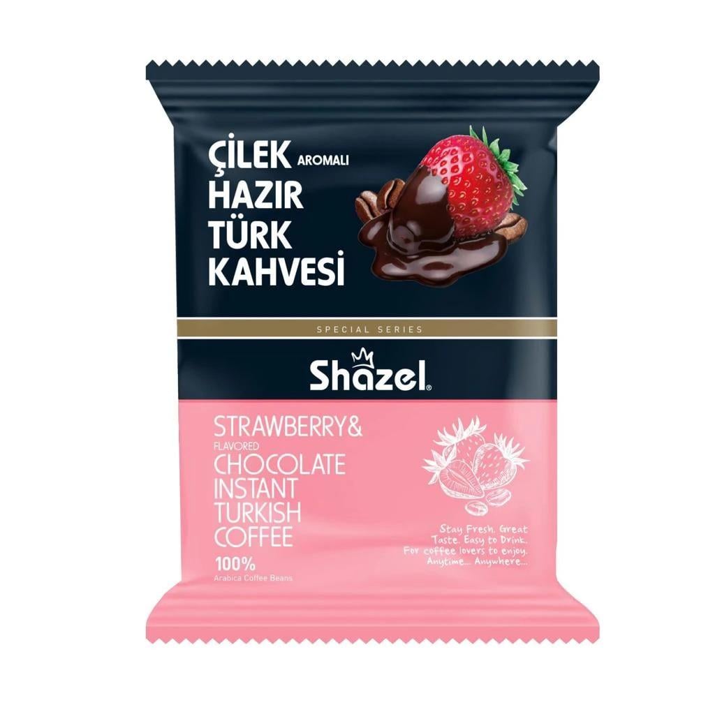 SHAZEL Çilekli Hazır Türk Kahvesi 100Gr