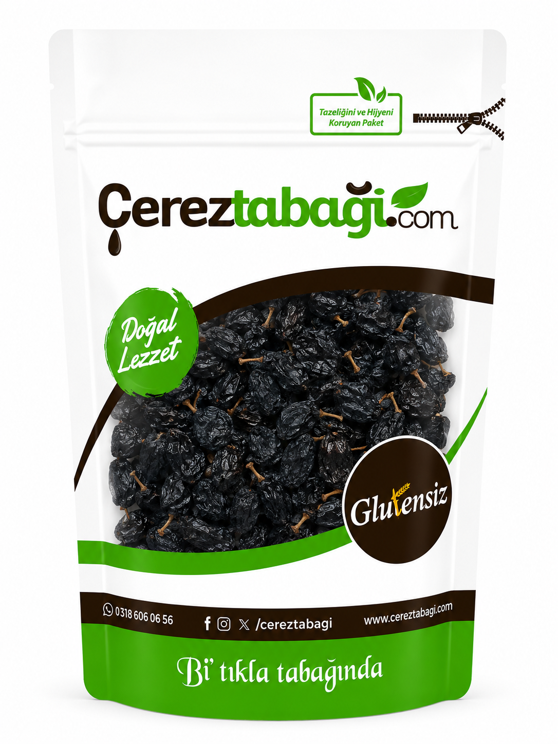 Glutensiz Çekirdekli Siyah Üzüm - 250 Gr