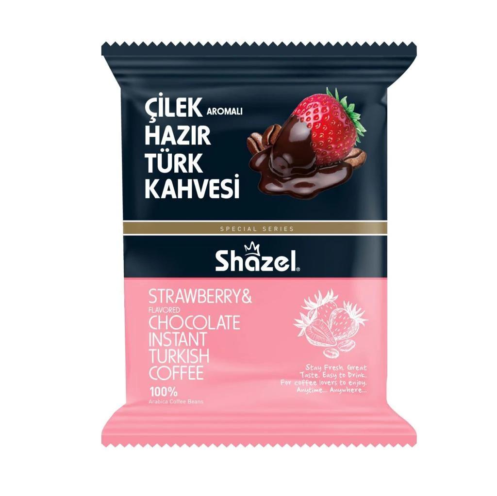 SHAZEL Çilekli Hazır Türk Kahvesi 100Gr