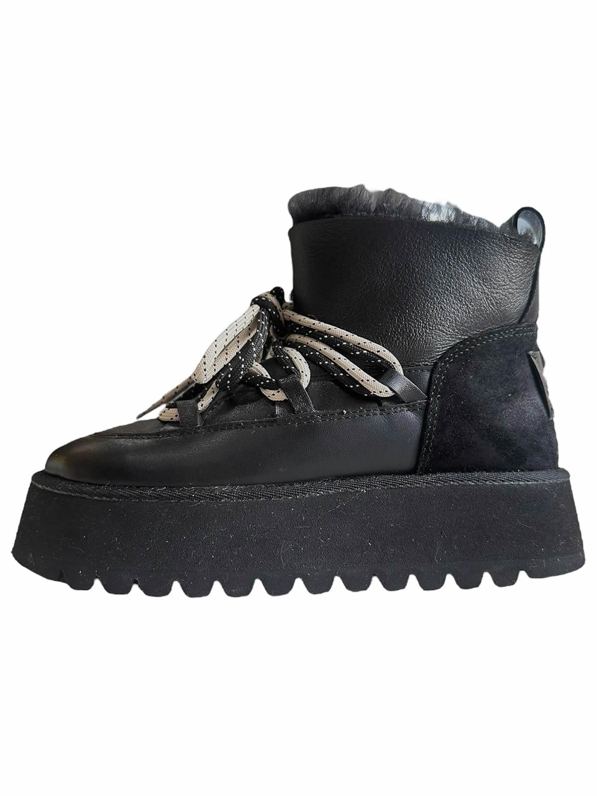 GIA PLATFORM ALL BLACK BOOT 