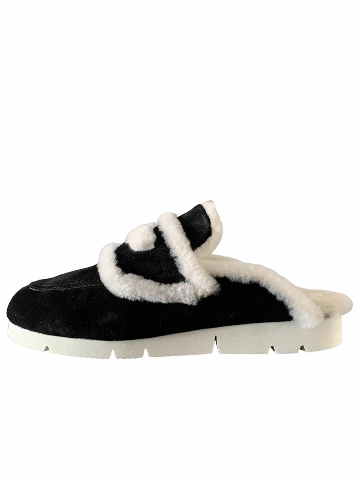LOU LOU SHEARLING MONOGRAM BLACK