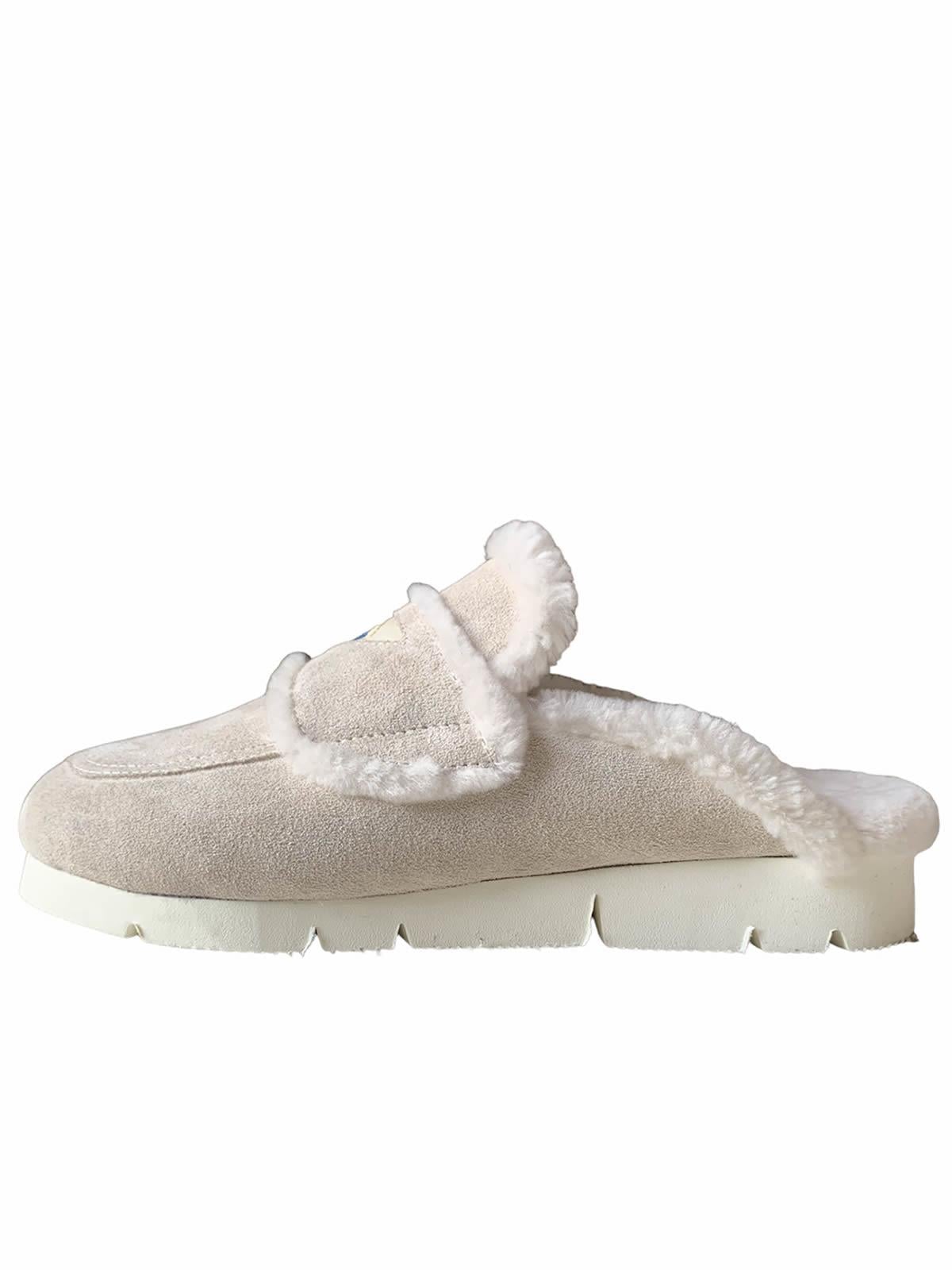 PERSONALIZED LOU LOU SHEARLING MULE OAT MILK