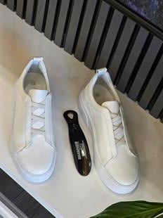  Hnt  002060 Eva Taban Beyaz   İçi Dışı Hakiki Deri Erkek Sneakers 